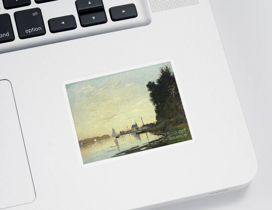 Argenteuil Sticker featuring the painting Argenteuil in Late Afternoon by Claude Monet