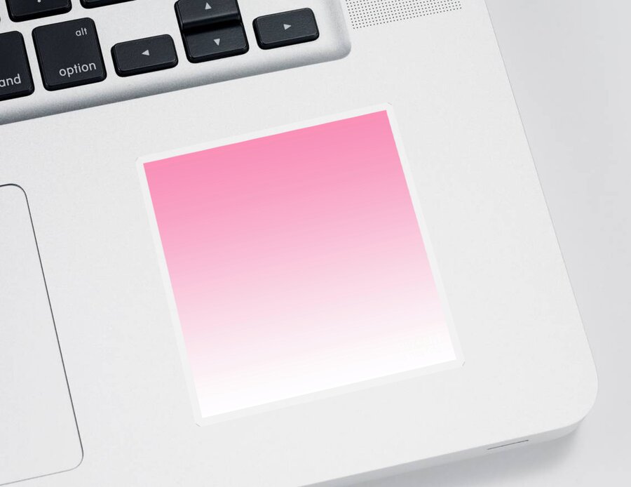 Aria Pink and White Gradient Digital Art by Leah McPhail - Pixels