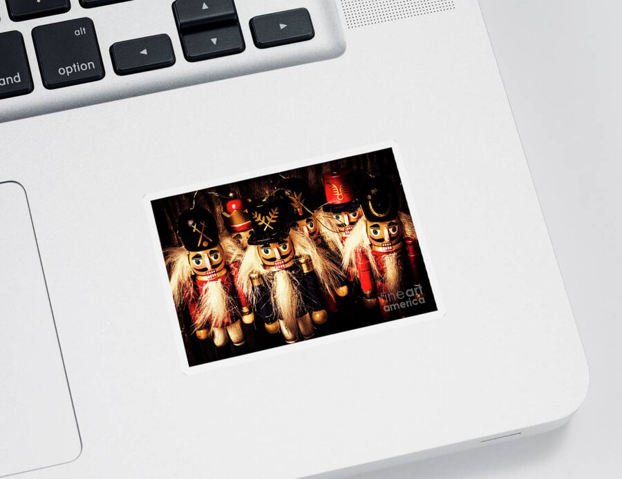 Guard Sticker featuring the photograph Army of wooden soldiers by Jorgo Photography