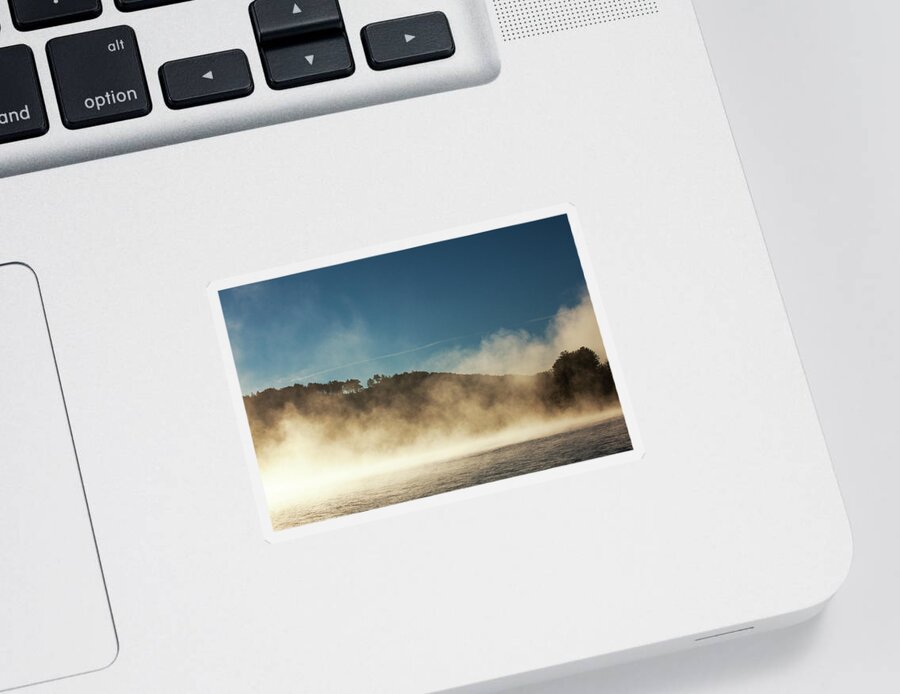 As The Fog Rolls Sticker featuring the photograph As The Fog Rolls by Karol Livote