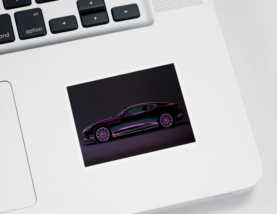 Aston Martin Sticker featuring the painting Aston Martin DBS V12 2007 Painting by Paul Meijering