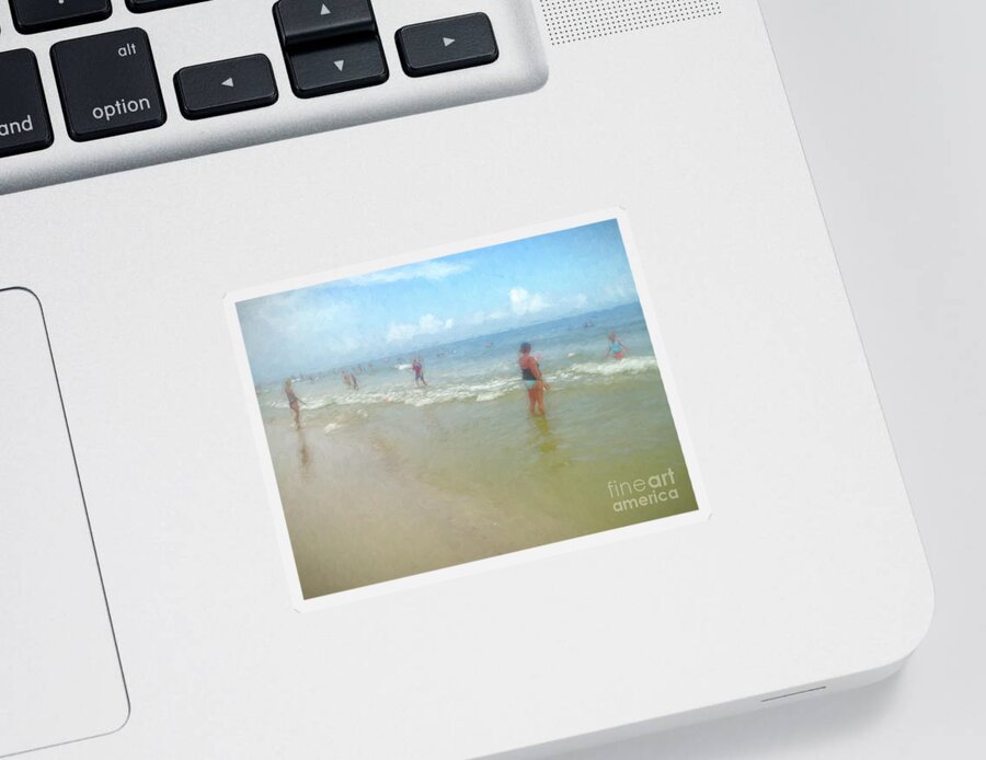 Beach Sticker featuring the photograph At the Beach Watercolor by Kathleen K Parker