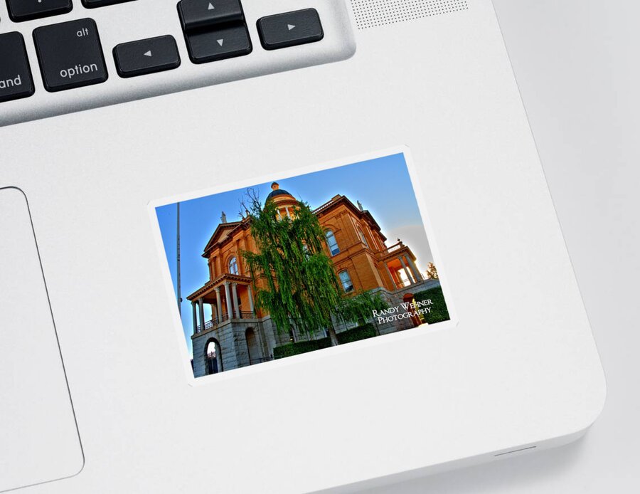 Landscape Sticker featuring the photograph Auburn Courthouse by Randy Wehner