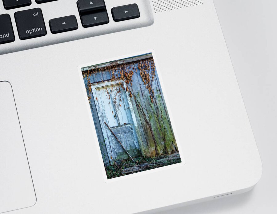Steven Bateson Sticker featuring the photograph Autumn Door by Steven Bateson