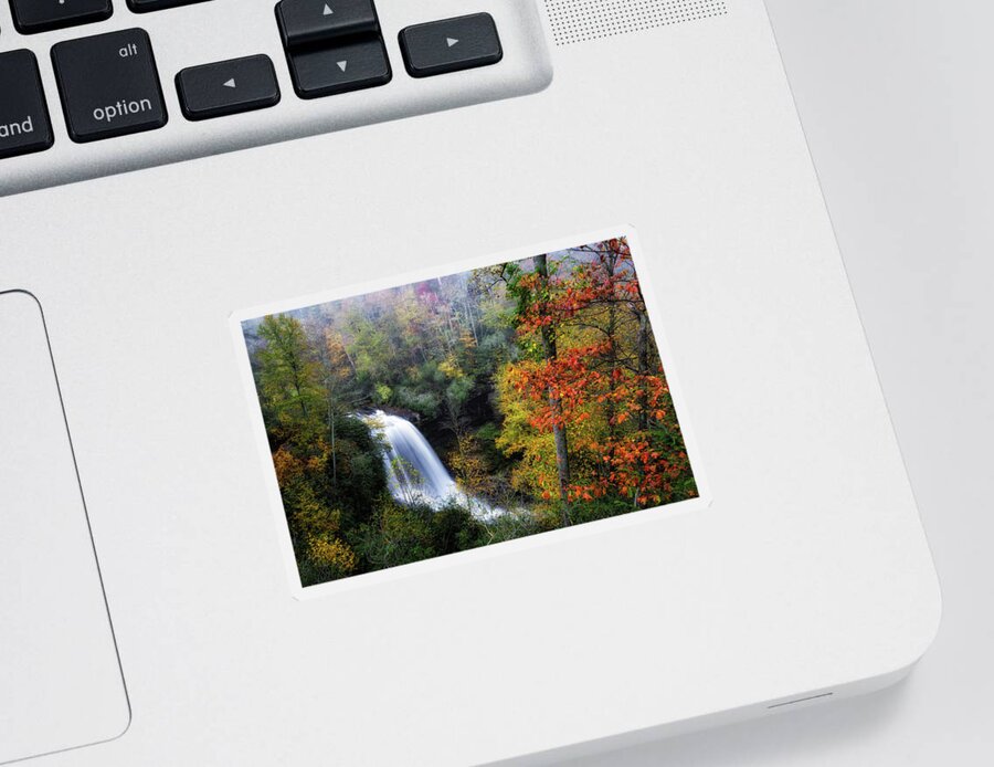 Dry Falls Sticker featuring the photograph Autumn Silk by C Renee Martin