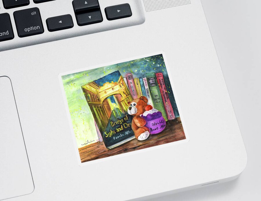 Truffle Mcfurry Sticker featuring the painting Baby Bear by Miki De Goodaboom