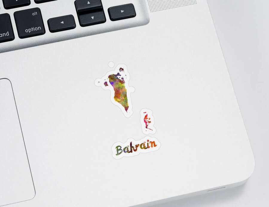 Bahrain Sticker featuring the painting Bahrain in watercolor by Pablo Romero