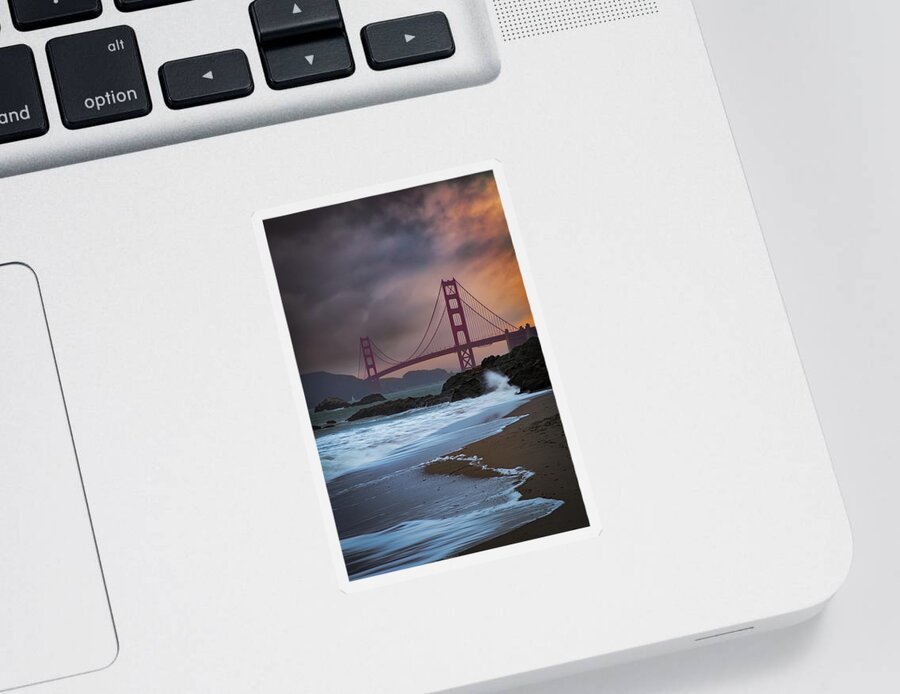 Arches Sticker featuring the photograph Baker's Beach by Edgars Erglis