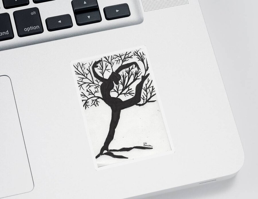 Dancing Sticker featuring the drawing Ballet Tree by Ali Baucom