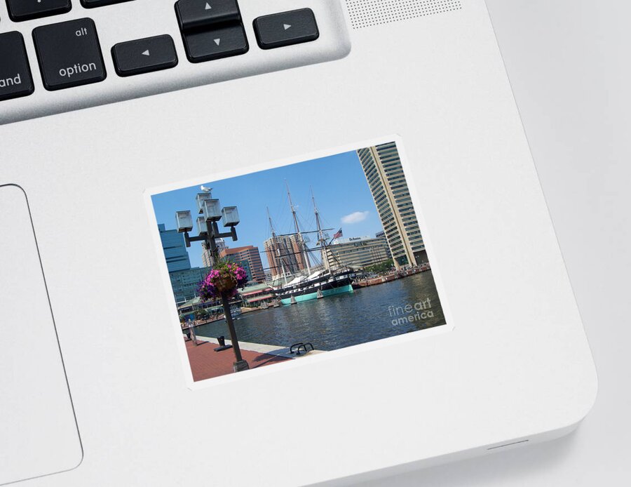 Baltimore Inner Harbor Sticker featuring the photograph Baltimore Inner Harbor by CAC Graphics
