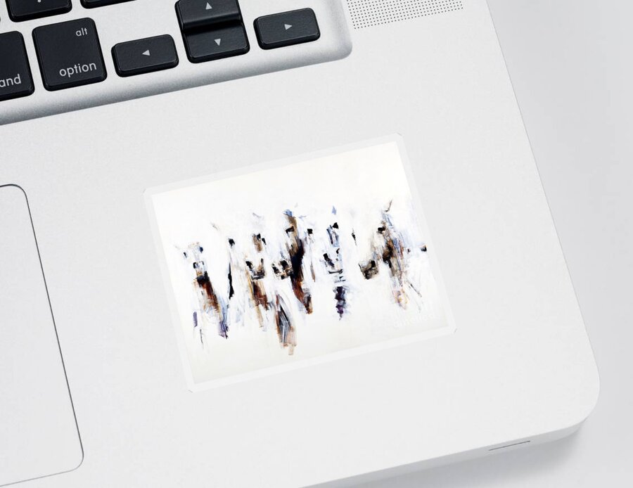 Horses Sticker featuring the painting Band On The Run by Frances Marino