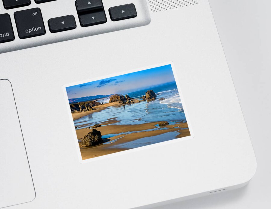 Oregon Sticker featuring the photograph Bandon Beach by Darren White