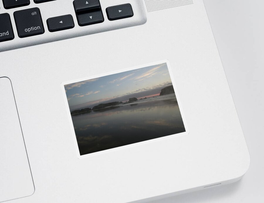 Landscape Sticker featuring the photograph Bandon Reflection I by Dylan Punke