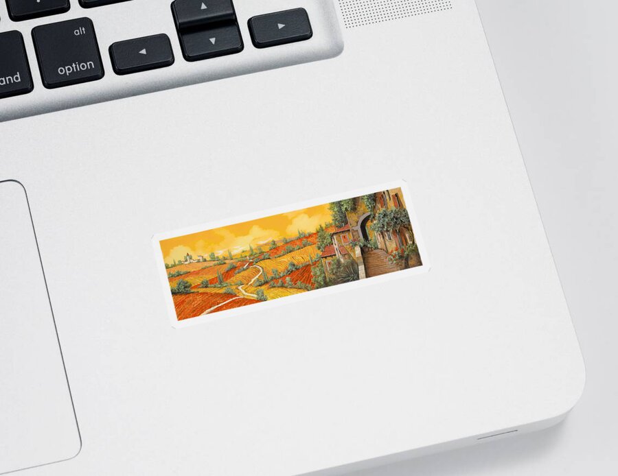 Tuscany Sticker featuring the painting Maremma Toscana by Guido Borelli