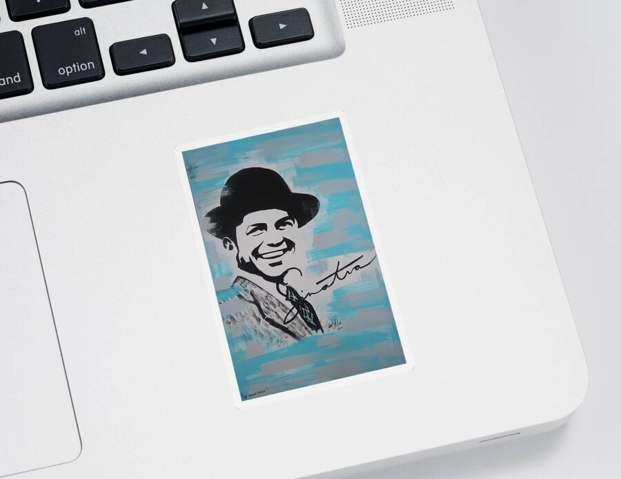Sinatra Sticker featuring the painting Be Moore Frank by Antonio Moore