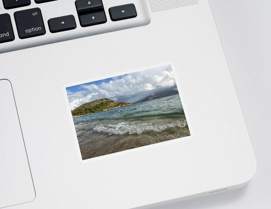 Cockleshell Beach Sticker featuring the photograph Beach at St. Kitts by Belinda Greb