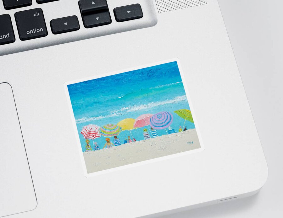Beach Sticker featuring the painting Beach Painting - Color of Summer by Jan Matson