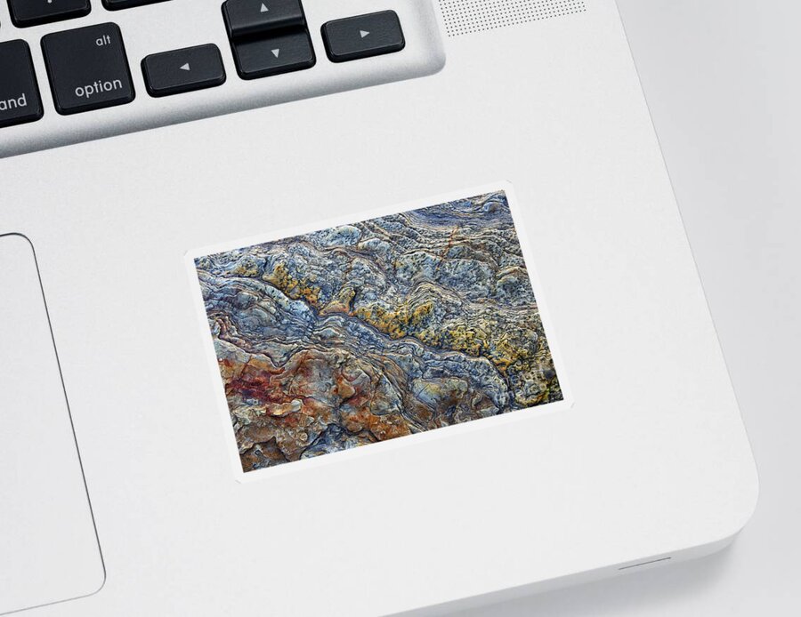 Rock Sticker featuring the photograph Beach Rock Pattern by Tim Gainey