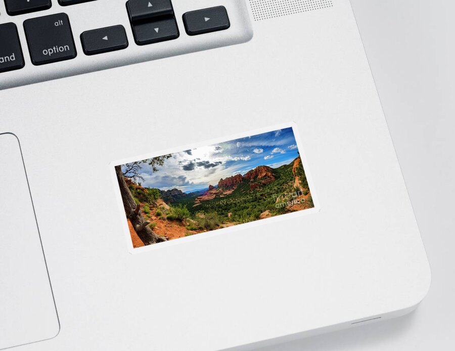 Arizona Sticker featuring the photograph Beautiful Sedona Panorama by Raul Rodriguez