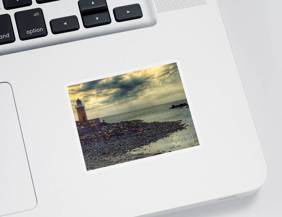 Portpatrick Sticker featuring the photograph Beautiful Skies At Portpatrick 2 by Joan-Violet Stretch