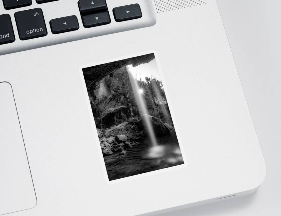 Ohio Sticker featuring the photograph Behind the Lower Falls - Hocking Hills by Ron Pate