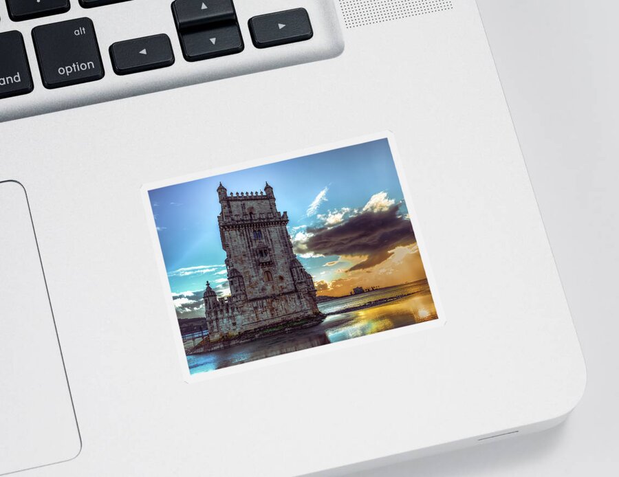 Belem Sticker featuring the photograph Belem Tower II by Nisah Cheatham
