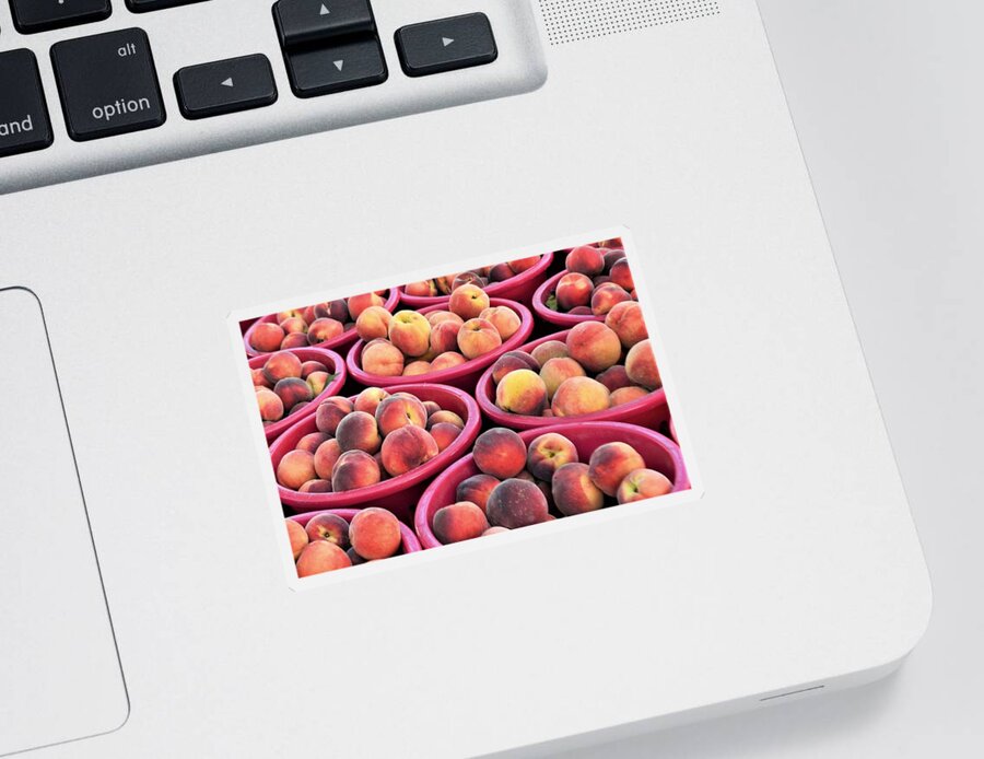  Sticker featuring the photograph Bennetts Orchards Peaches by Kim Bemis