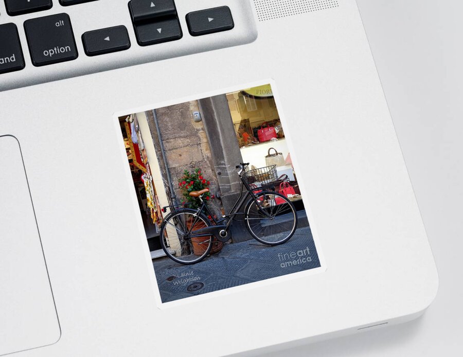 Bicycle Sticker featuring the photograph Bicycle in Lucca by Lainie Wrightson