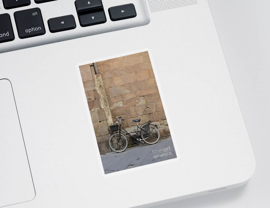 Bike Sticker featuring the photograph Bike Lucca Italy by Edward Fielding