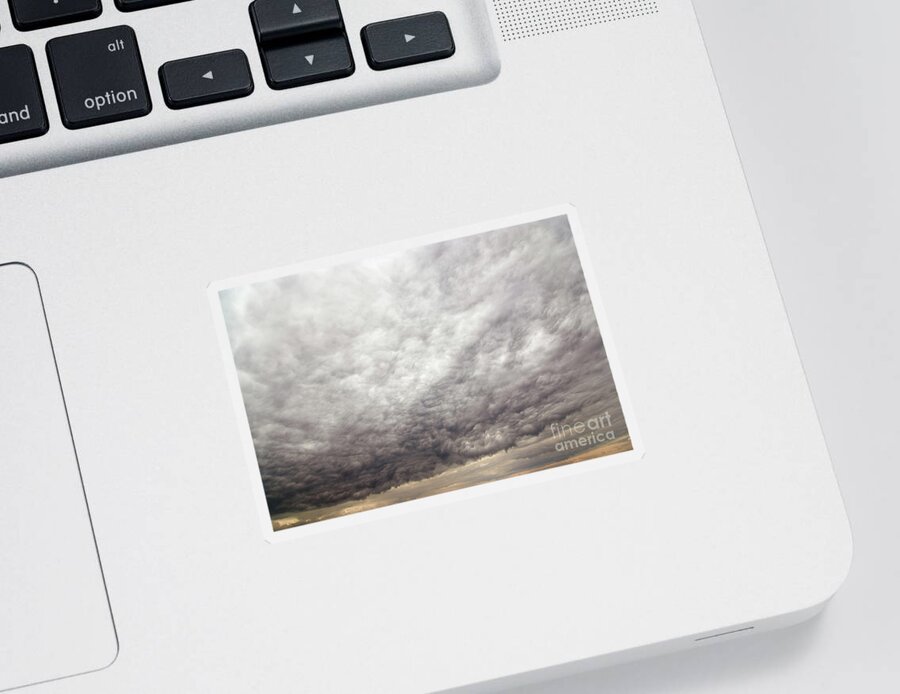 Clouds Sticker featuring the photograph Bizarre rainy clouds by Michal Boubin