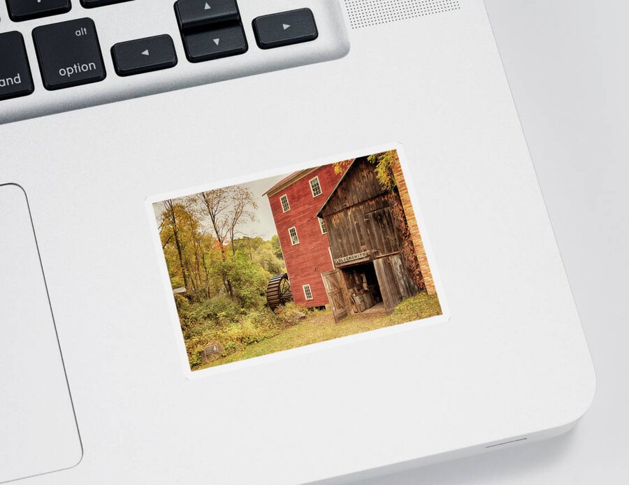 Bowens Mills Sticker featuring the photograph Blacksmith Shop at Bowens Mills by Susan Rissi Tregoning