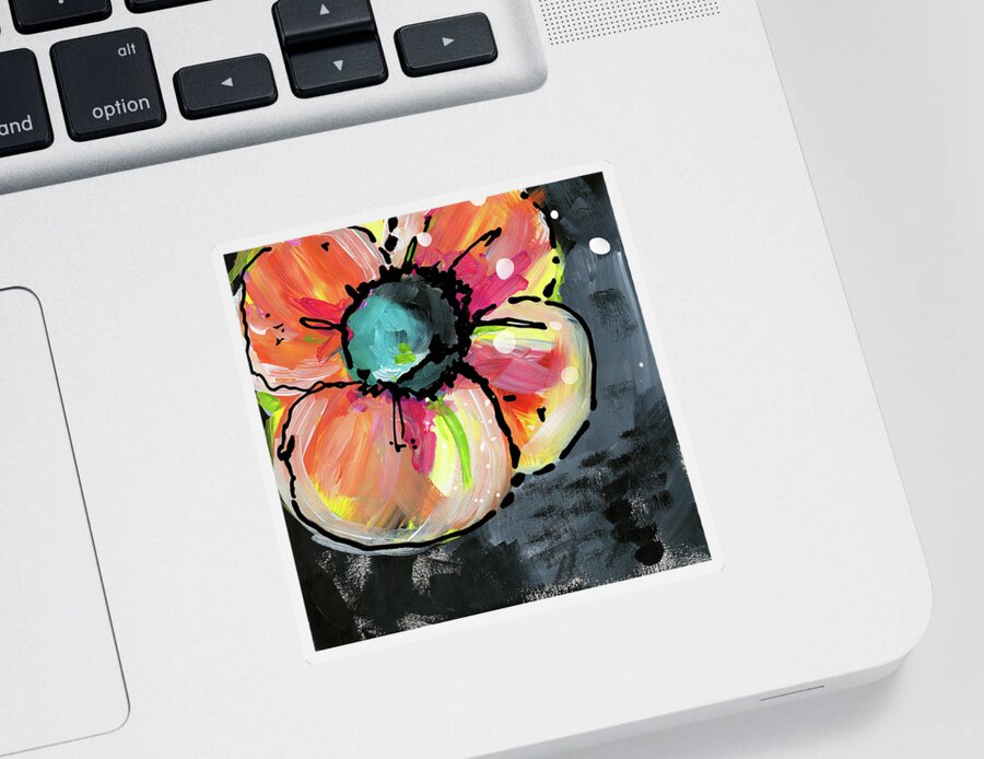 Flower Sticker featuring the mixed media Blooming Wildflower- Art by Linda Woods by Linda Woods