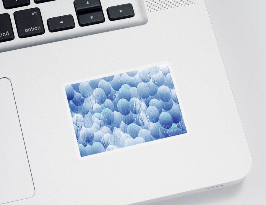 Abstract Sticker featuring the photograph Blue eggs - abstract background by Michal Boubin