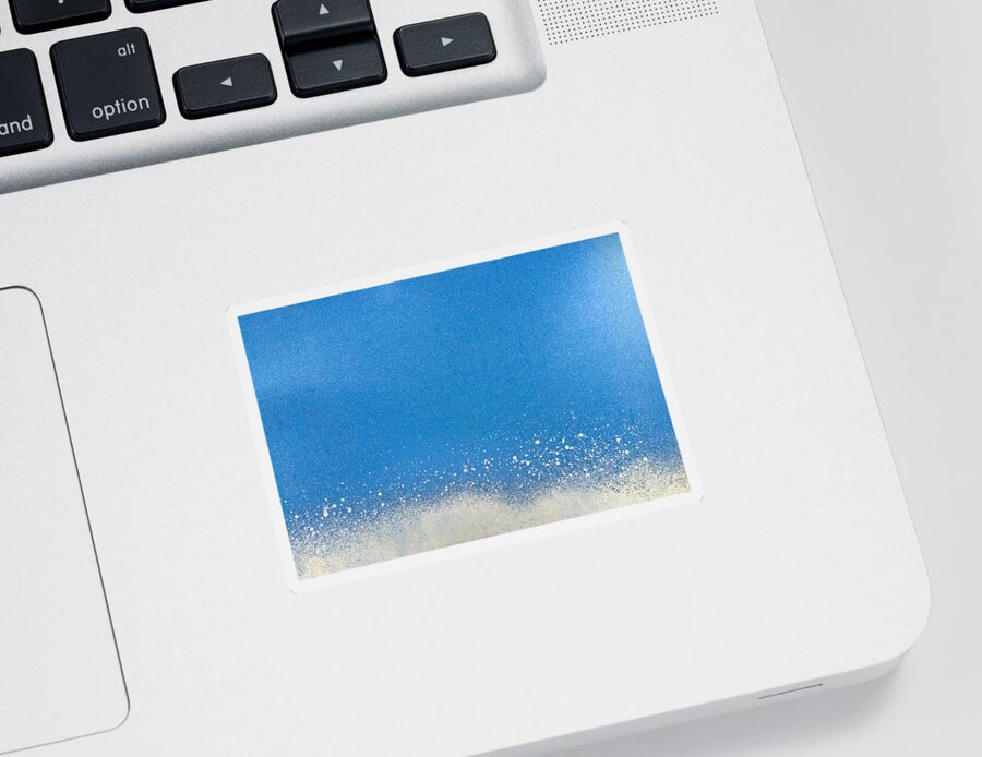 Art Sticker featuring the photograph Blue metallic abstract background by Michalakis Ppalis