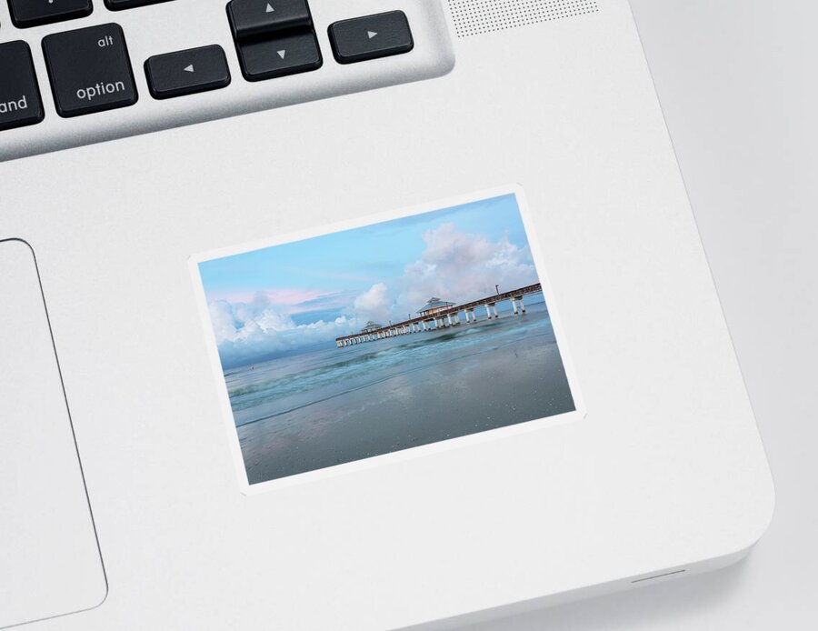 Water Sticker featuring the photograph Blue Skies by Kim Hojnacki