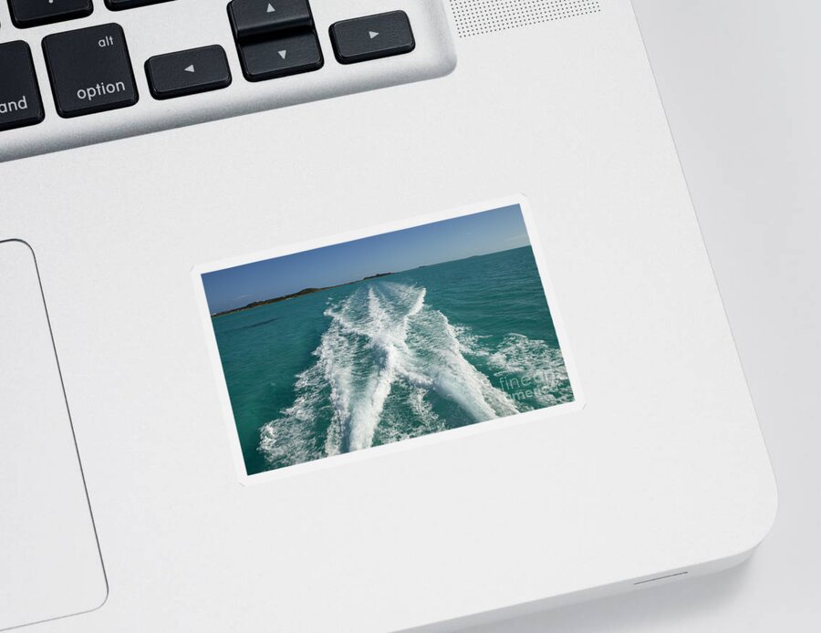 Wake Sticker featuring the photograph Boat Wake by Anthony Totah
