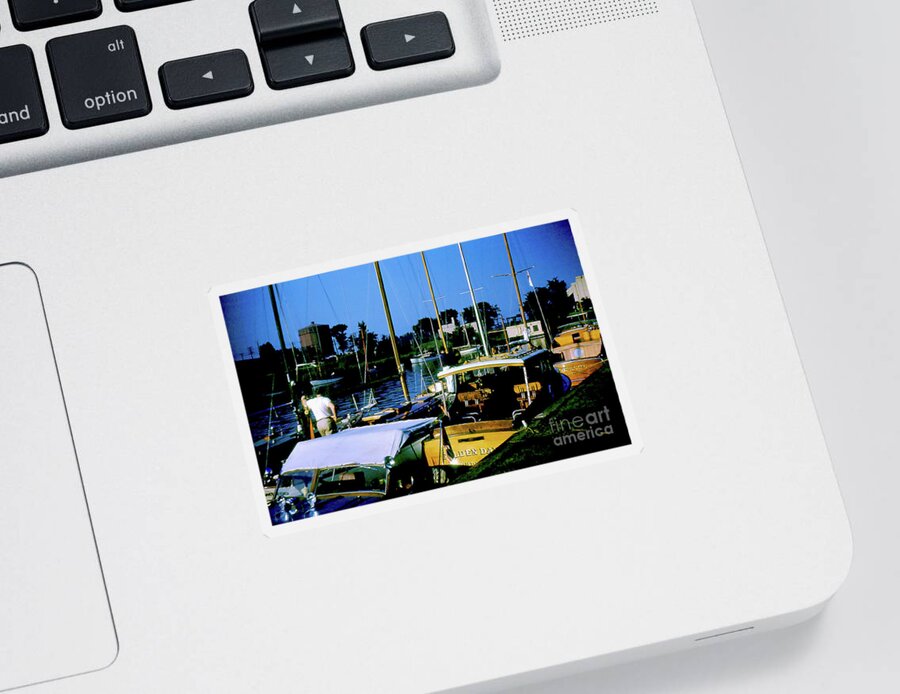 Boat Sticker featuring the photograph Boats In Harbor - 003 by Larry Ward