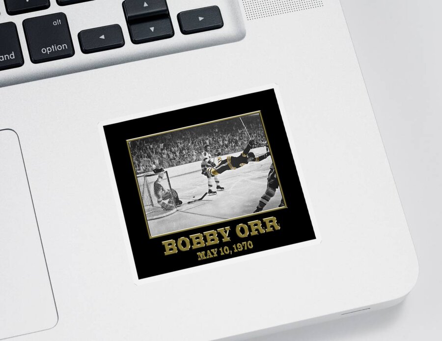 Hockey Sticker featuring the photograph Bobby Orr 6 by Andrew Fare