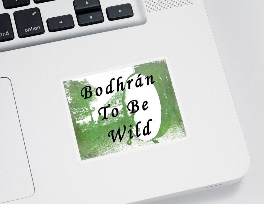 Bodhran Sticker featuring the photograph Bodhran To Be Wild by Alys Caviness-Gober