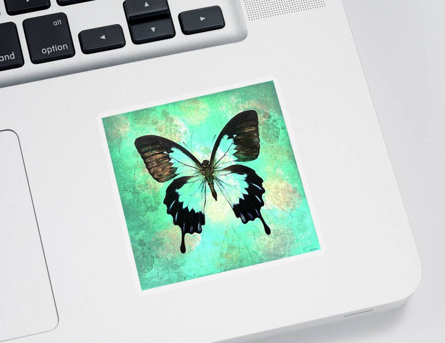 Butterfly Sticker featuring the digital art Bold Butterfly by Tina LeCour