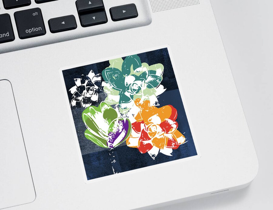 Succulents Sticker featuring the mixed media Bold Succulents 1- Art by Linda Woods by Linda Woods