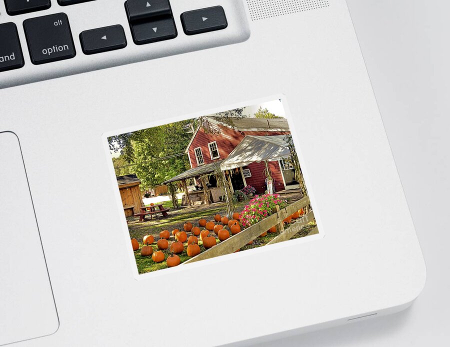 Bramhall's Country Store Sticker featuring the photograph Bramhalls Country Store Fall 2015 by Janice Drew