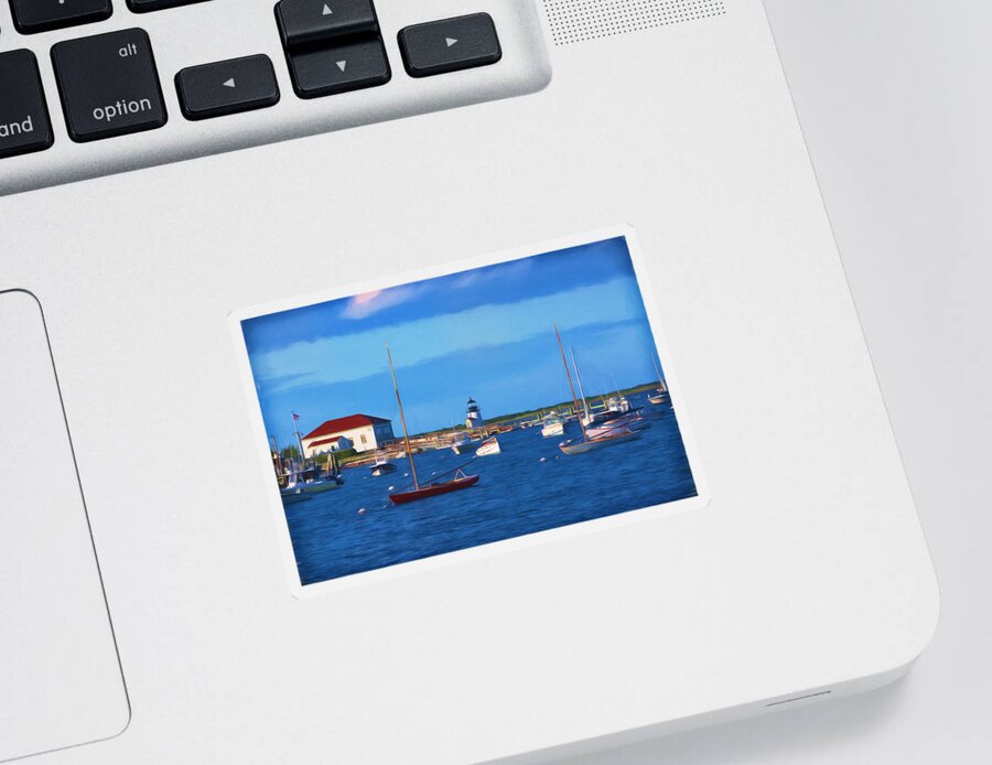 Lighthouse Sticker featuring the photograph Brant Point Lighthouse by Kim Hojnacki