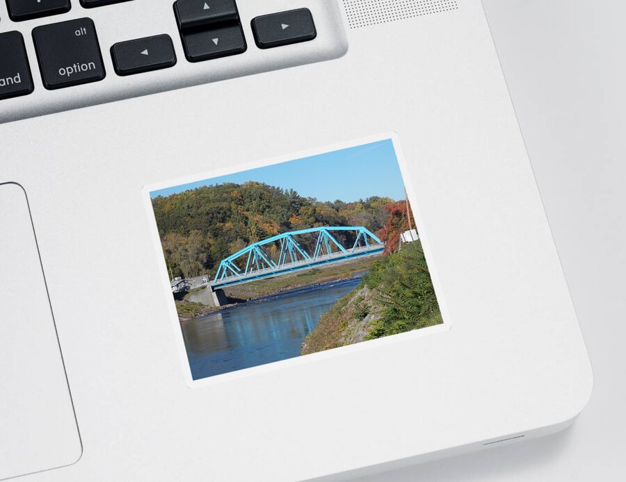 Bridge Sticker featuring the photograph Bridge Over Rondout Creek 2 by Nina Kindred