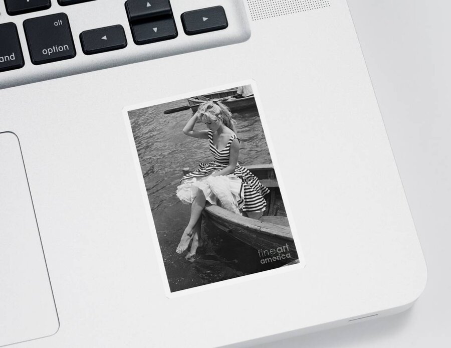 Portrait Sticker featuring the photograph Brigitte Bardot by Rapho Agence