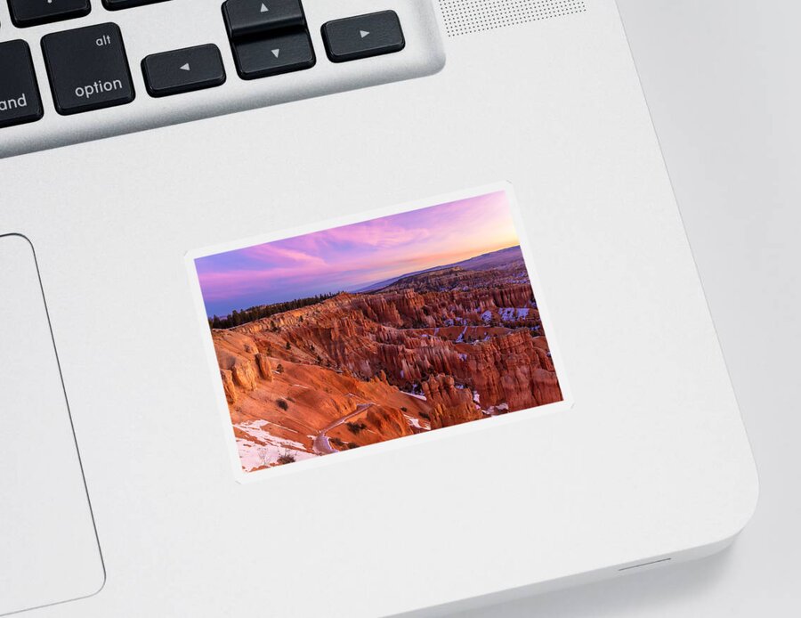 Natioanl Park Sticker featuring the photograph Bryce Canyon at Sunrise by Jonathan Nguyen