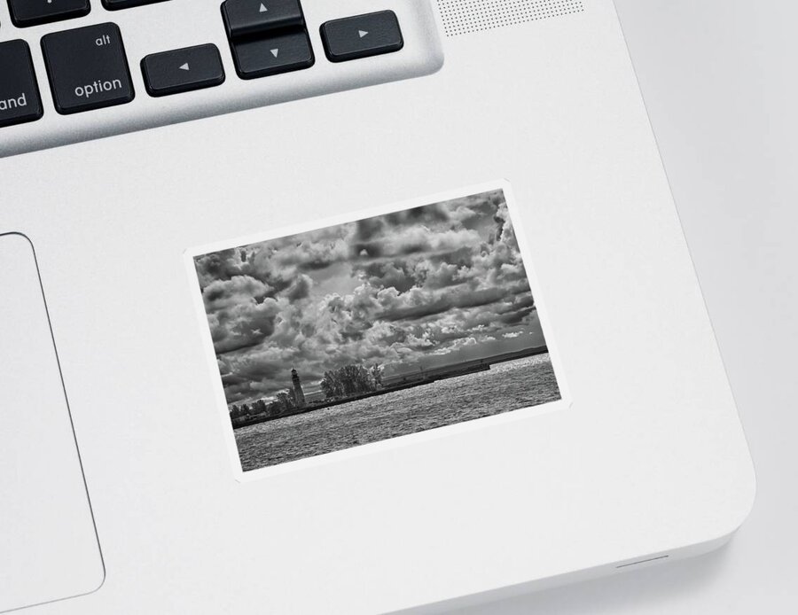 Clouds Sticker featuring the photograph Buffalo Lighthouse 8111 by Guy Whiteley