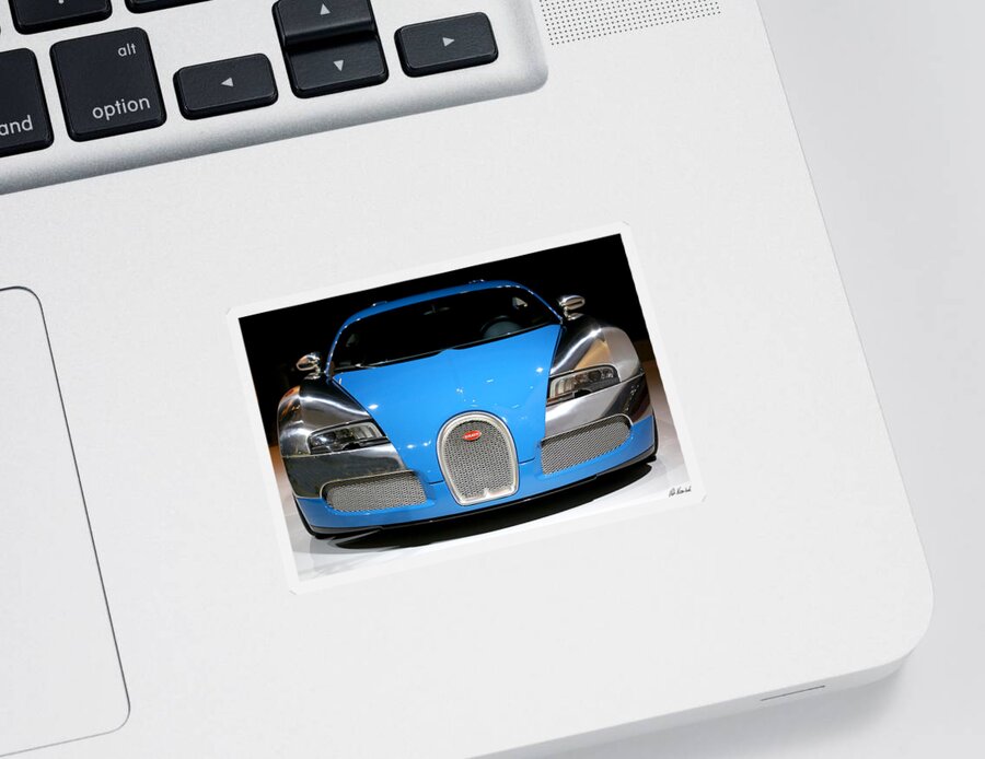 Bugatti Sticker featuring the photograph Bugatti Veyron by Peter Kraaibeek