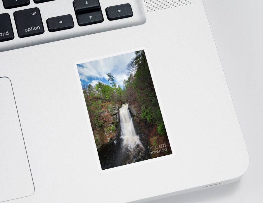 Main Sticker featuring the photograph Bushkill Falls by Michael Ver Sprill