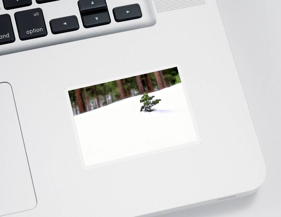 Background Sticker featuring the photograph By Itself by Maria Coulson